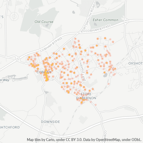 KT11 Business Density Heatmap