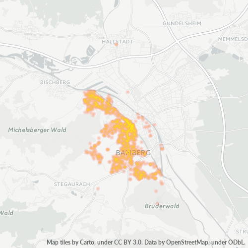 96049 Standortdichte-Heatmap