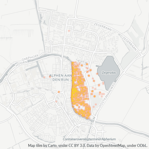 Heatmap voor postcode 2406