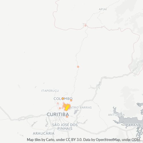 83408-000 Mapa de calor de densidad empresarial