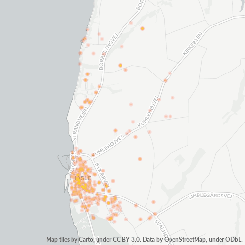 3790 Heatmap over forretningstæthed