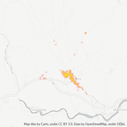 Mapa de calor para código postal 04800