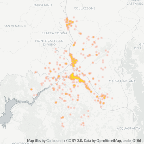 Mappa di calore per cap 06059