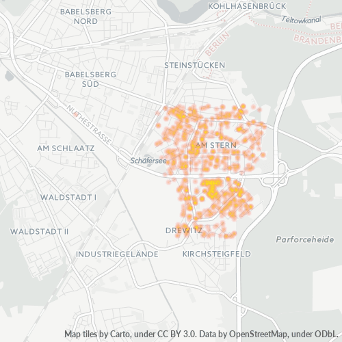 Heatmap für plz 14480