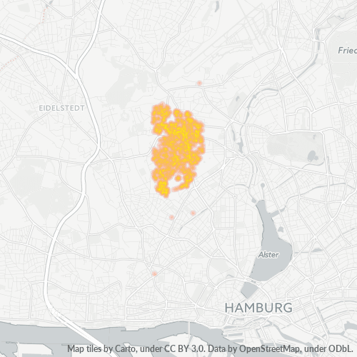 Heatmap für plz 22529