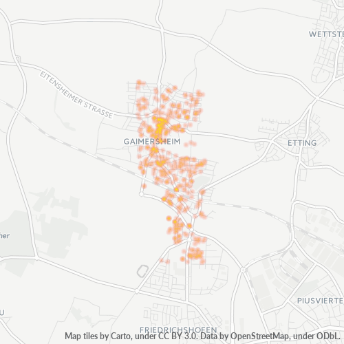 Heatmap für plz 85080