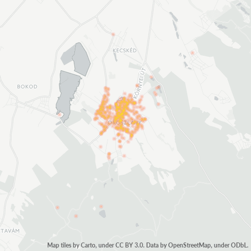 2840 Vállalati sűrűségi térkép