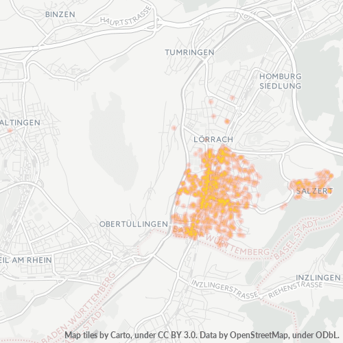 Heatmap für plz 79540