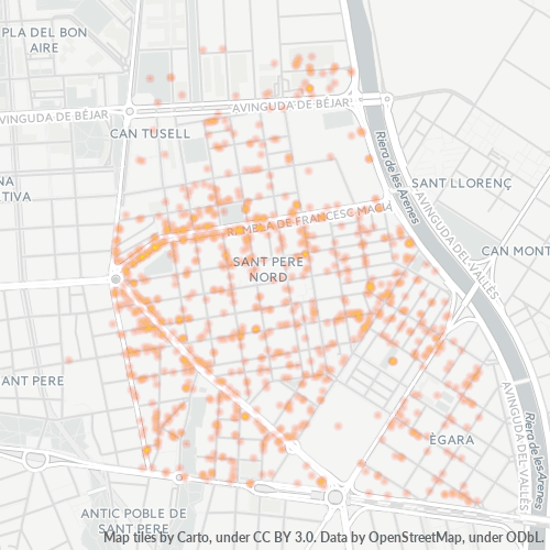 08226 Mapa de calor de densidad empresarial
