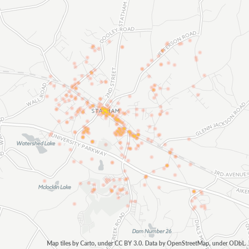 30666 Business Density Heatmap