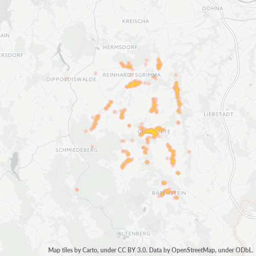 Heatmap für plz 01768