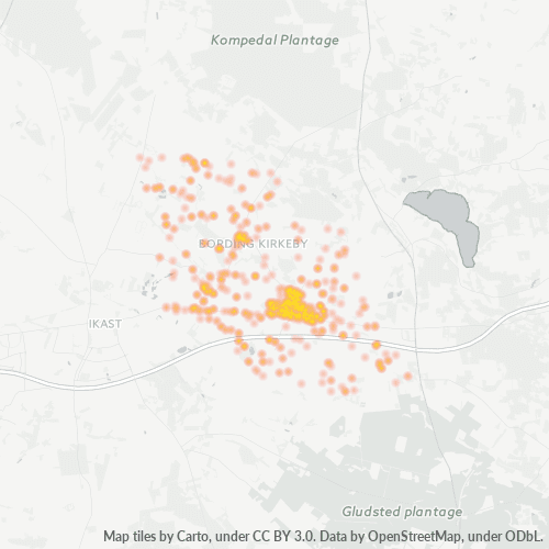 7441 Heatmap over forretningstæthed