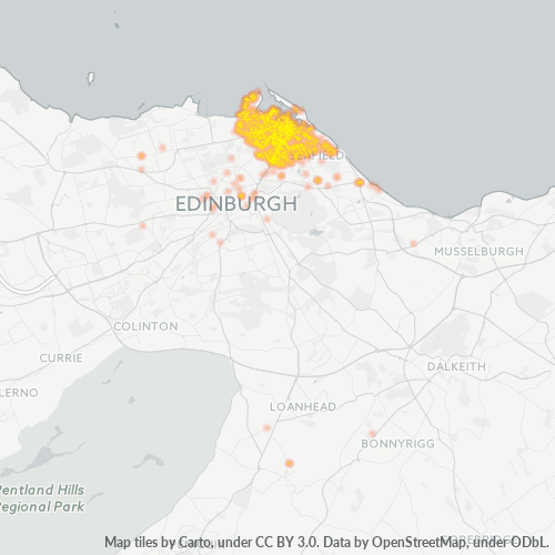 EH6 Business Density Heatmap