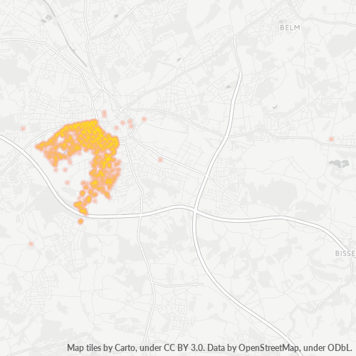 49080 Standortdichte-Heatmap