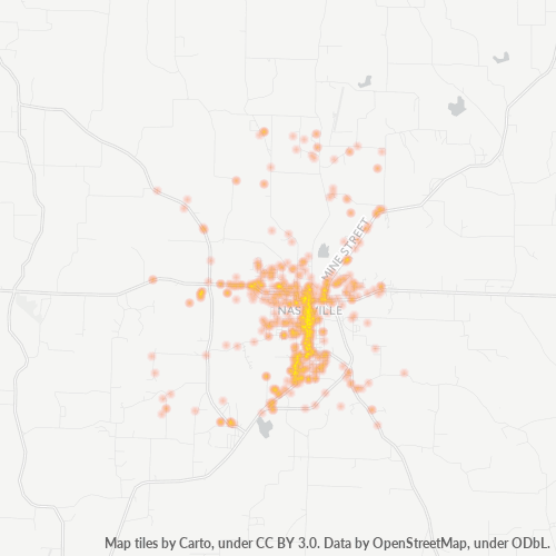 71852 Business Density Heatmap