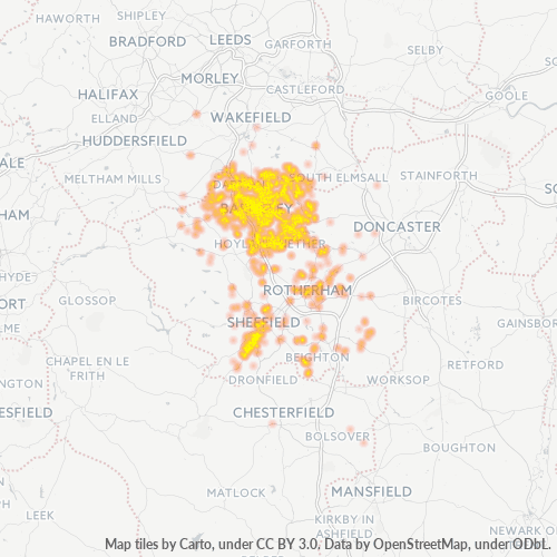 Heatmap for postal code S7