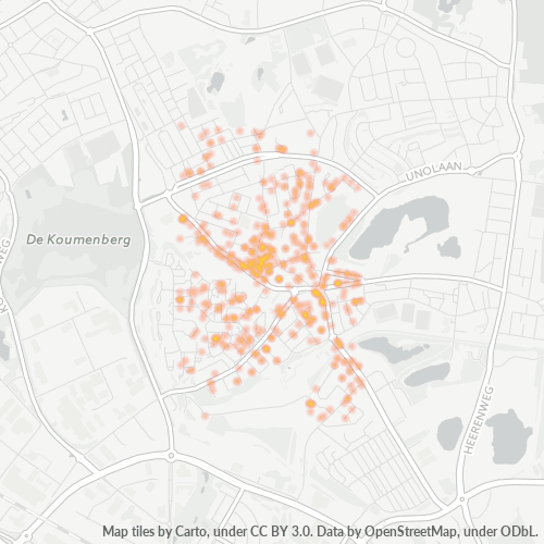 Heatmap voor postcode 6413