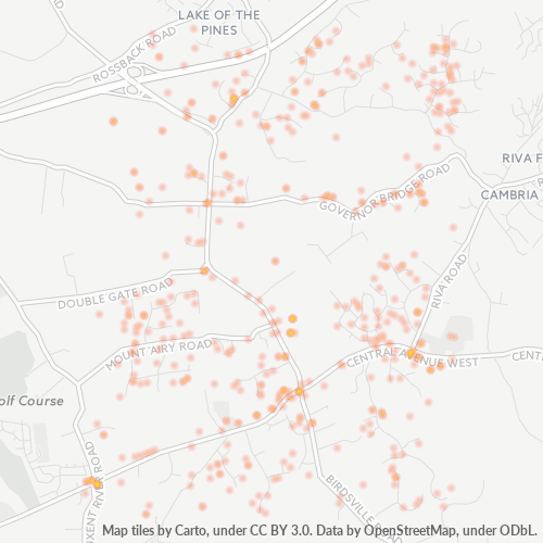 21035 Business Density Heatmap