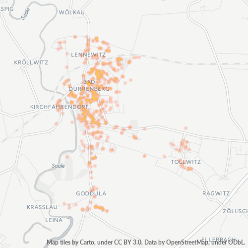 Heatmap für plz 06231