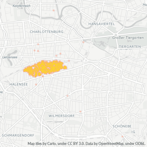 Heatmap für plz 10629