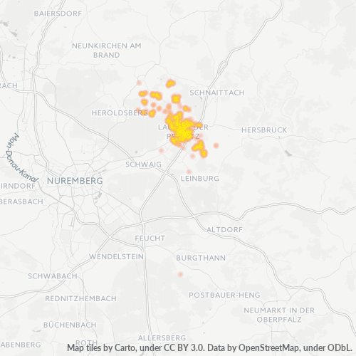 Heatmap für plz 91207