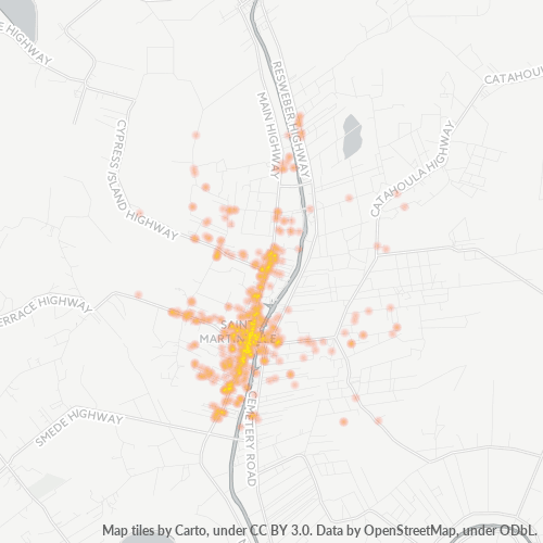 70582 Business Density Heatmap