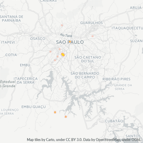 04516-000 Mapa de calor de densidad empresarial