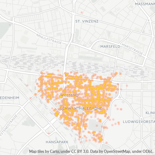 Heatmap für plz 80339