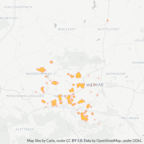 99428 Standortdichte-Heatmap