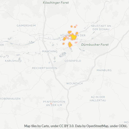 Heatmap für plz 85088