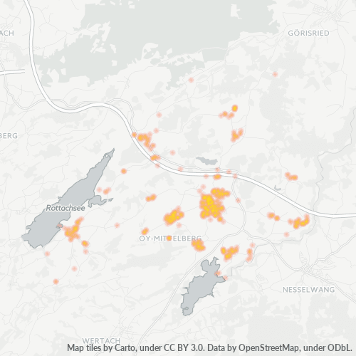 Heatmap für plz 87466