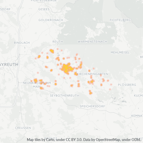 Heatmap für plz 95466