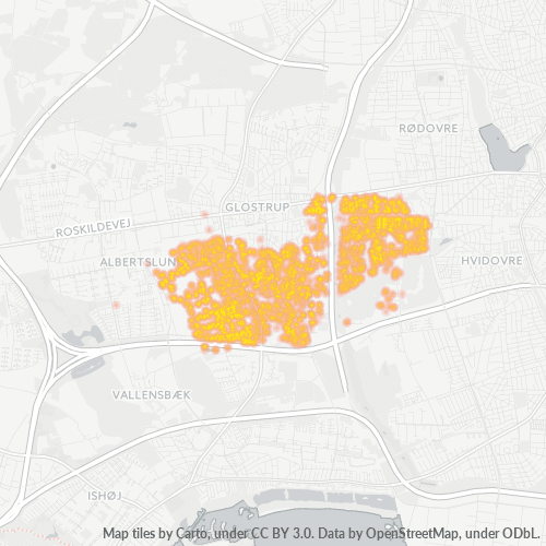 2605 Heatmap over forretningstæthed