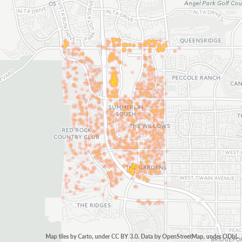 89135 Business Density Heatmap
