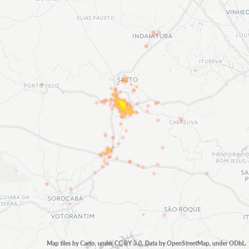 13300-000 Mapa de calor de densidad empresarial