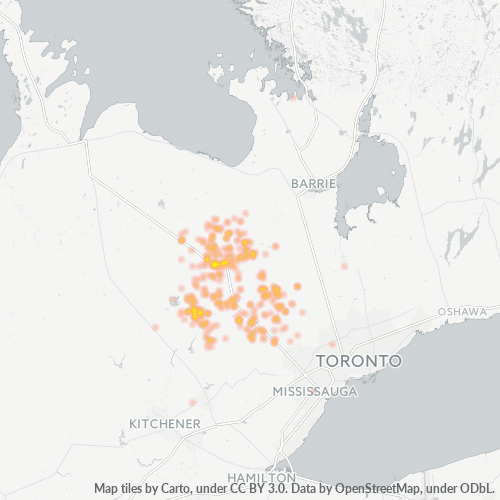 L0N Thermocarte de densité d'activité