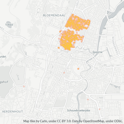 Heatmap voor postcode 2023