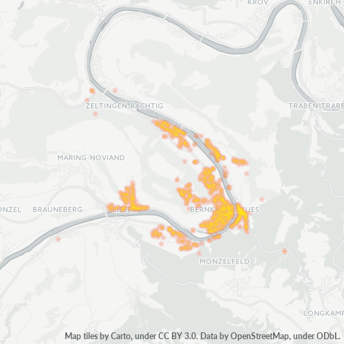 Heatmap für plz 54470