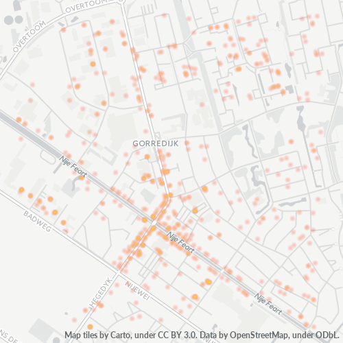 Heatmap voor postcode 8401