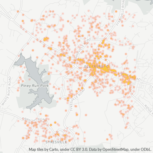 21784 Business Density Heatmap