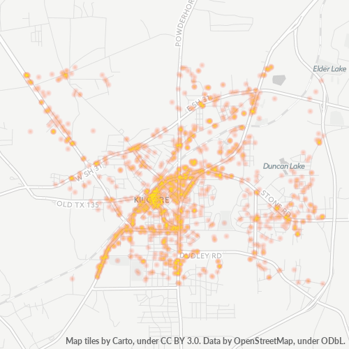 75662 Business Density Heatmap