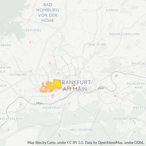 Heatmap für plz 60486