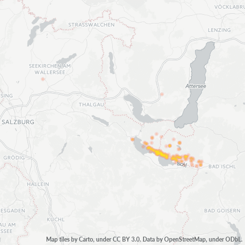 Heatmap für postleitzahl 5360