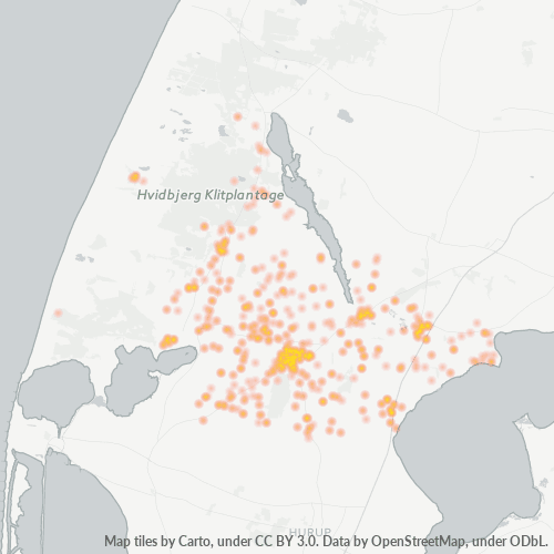 7755 Heatmap over forretningstæthed