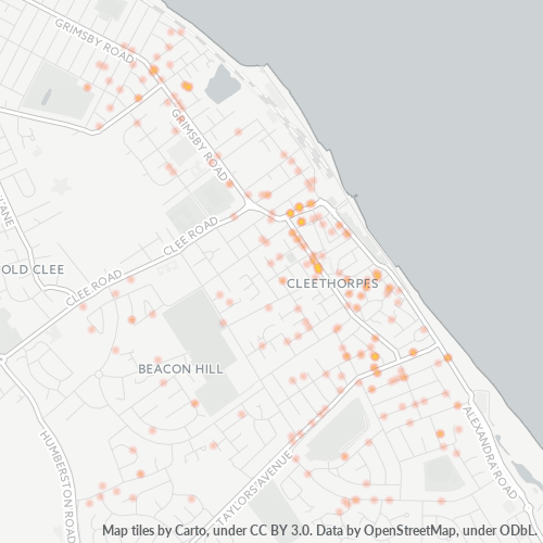 DN35 Business Density Heatmap