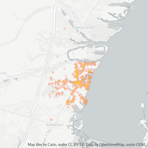 08758 Business Density Heatmap