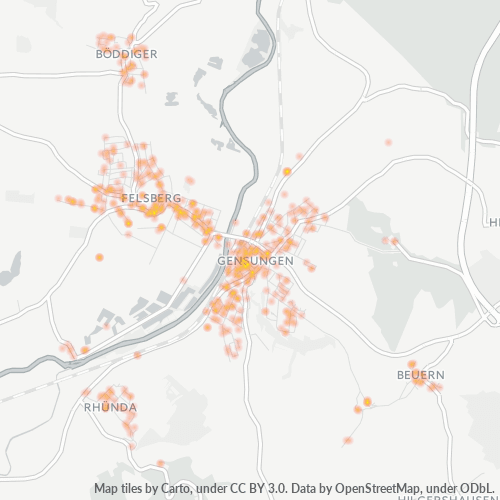 Heatmap für plz 34587