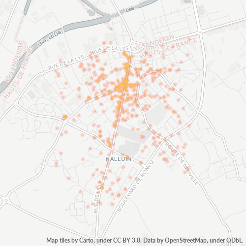 59250 Thermocarte de densité d'activité