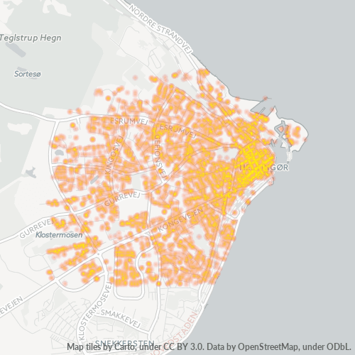3000 Heatmap over forretningstæthed