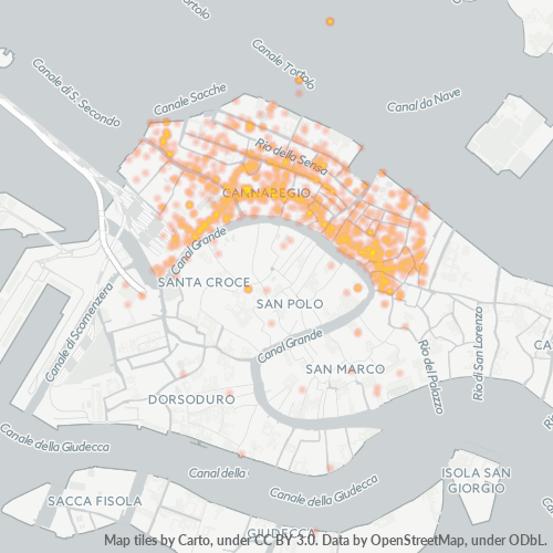 Mappa di calore per cap 30121